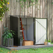 Garden Shed 1x1m Galvanized Steel Dark Grey