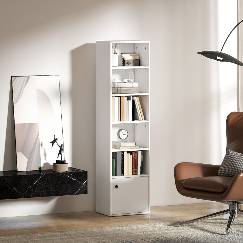 Bookcase 6-Tier 156 cm Tall White