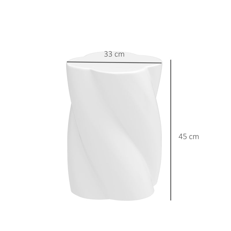 Ceramic Spiral Stool, 120 kg Load, Weatherproof, White