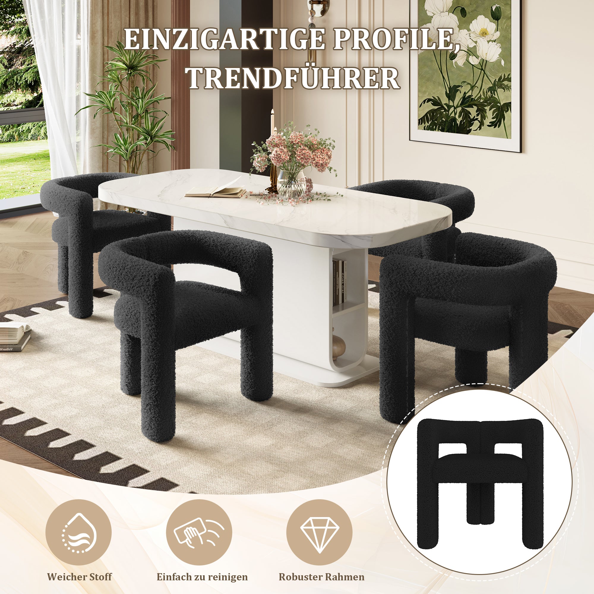 Ergonomic Armchair Unique Design Maximum Comfort, Premium Teddy Pile