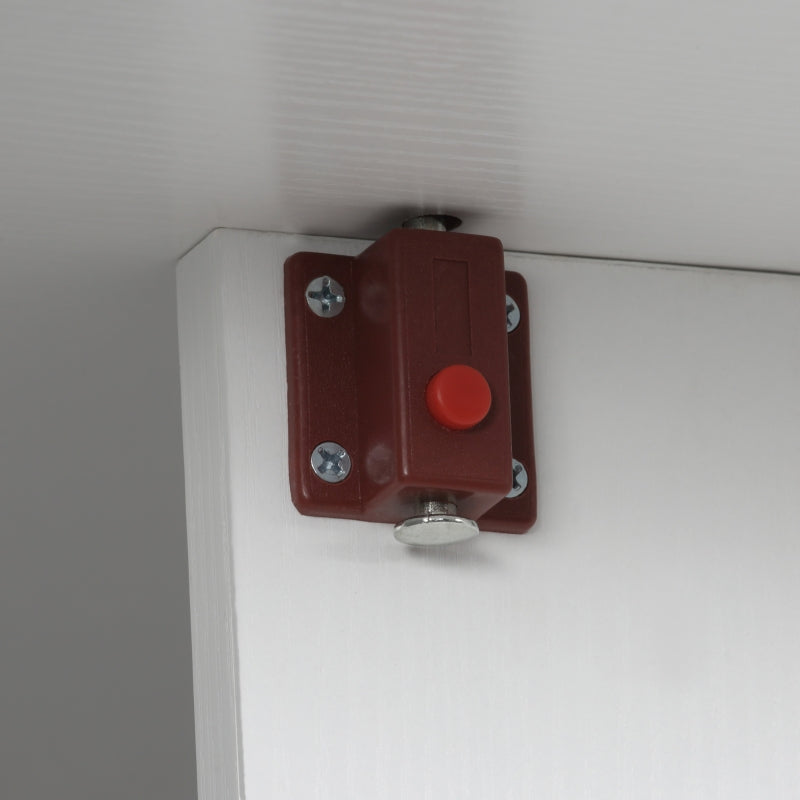 Four-Person Dining Table Drop Leaf - White