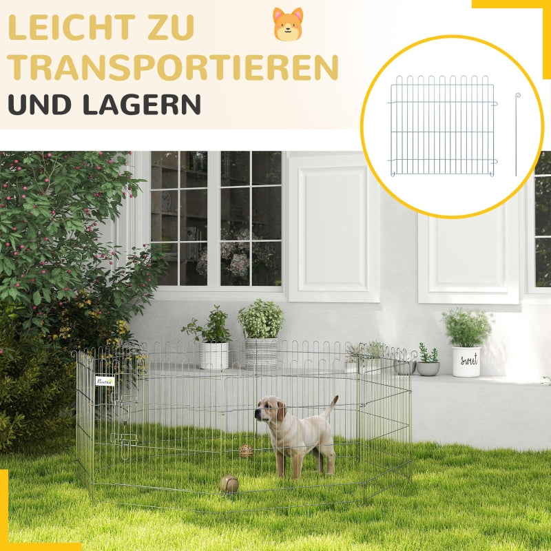 Free-Range Enclosure, 8-Part Puppy Playpen W63 x H60 cm