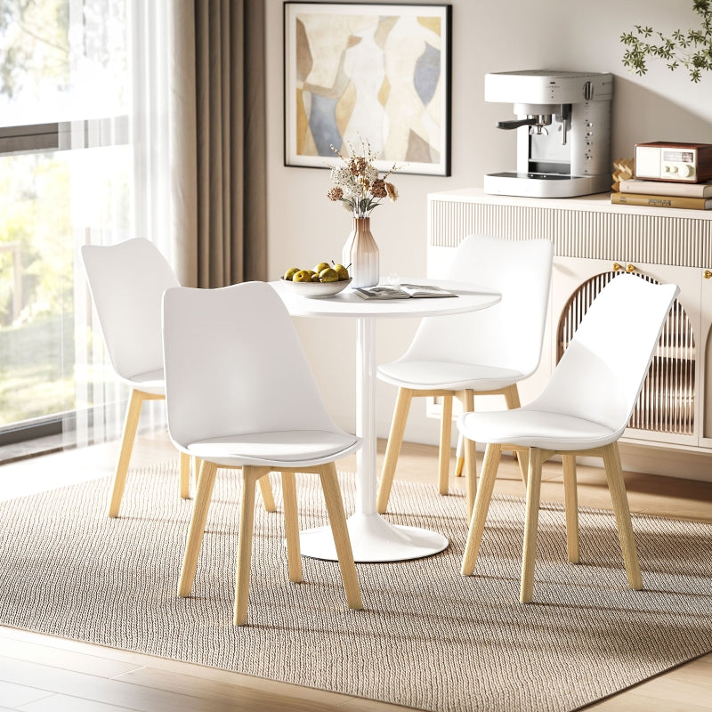 Five-Piece Dining Set Modern - White