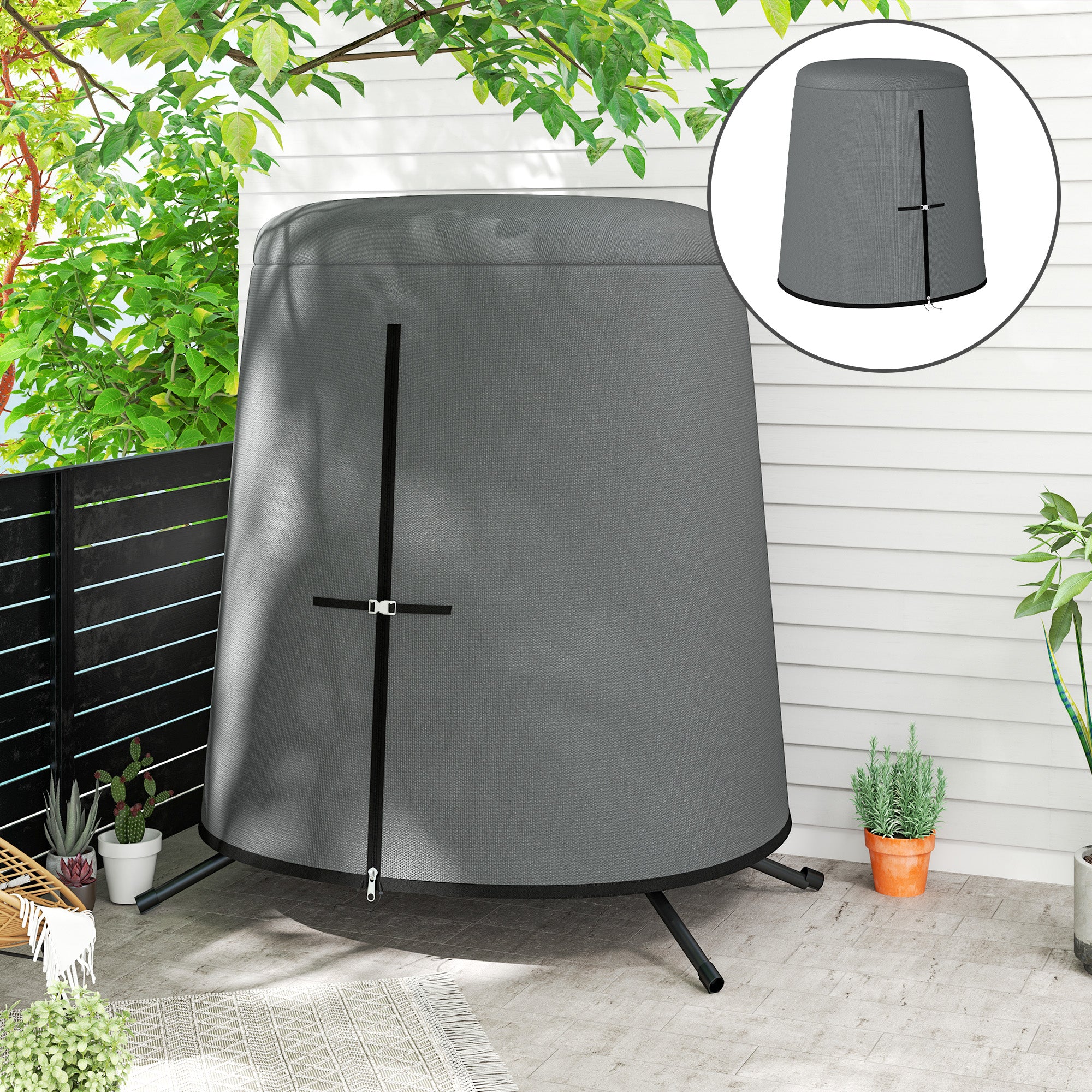 Hanging Egg Chair Protective Cover, 196 x 230 cm, Grey