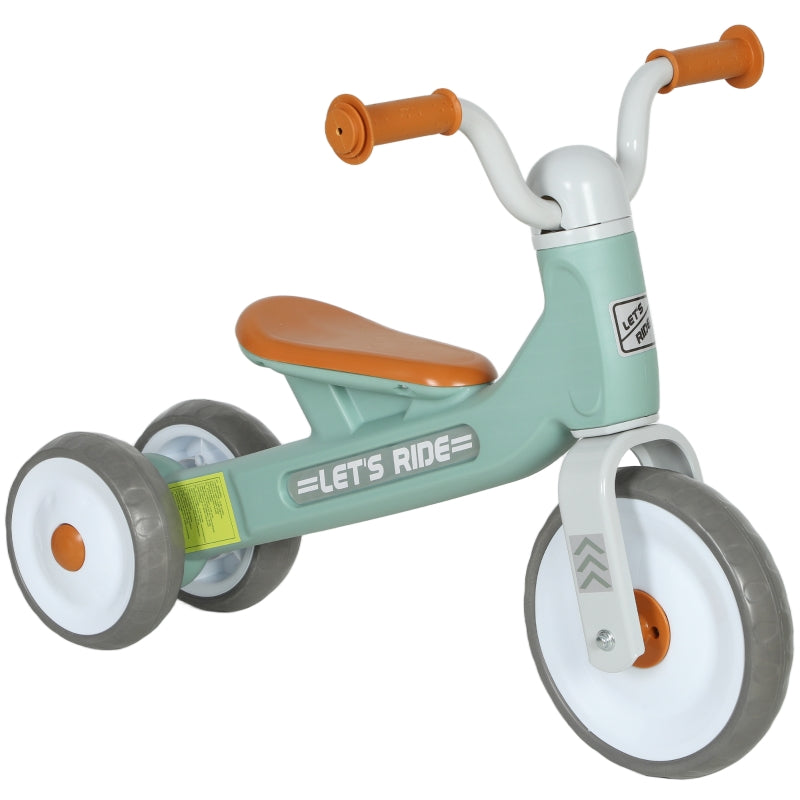 Toddler Balance Bike with 3 Silent Wheels for 12-36 Months Boys and Girls, Green