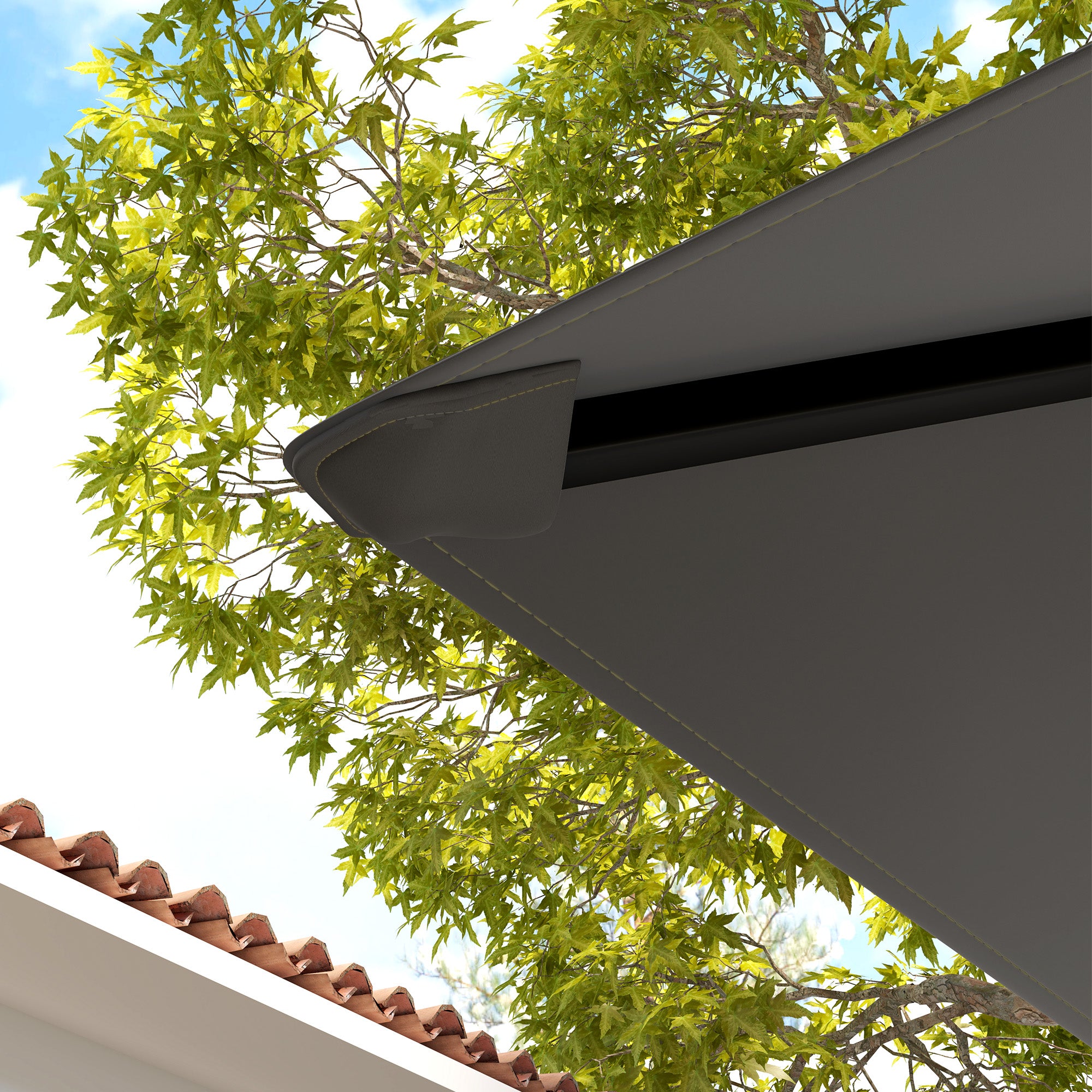 3 x 3m Gazebo Canopy Replacement Cover, Water Resistant UPF30+ with Drain Holes, Grey