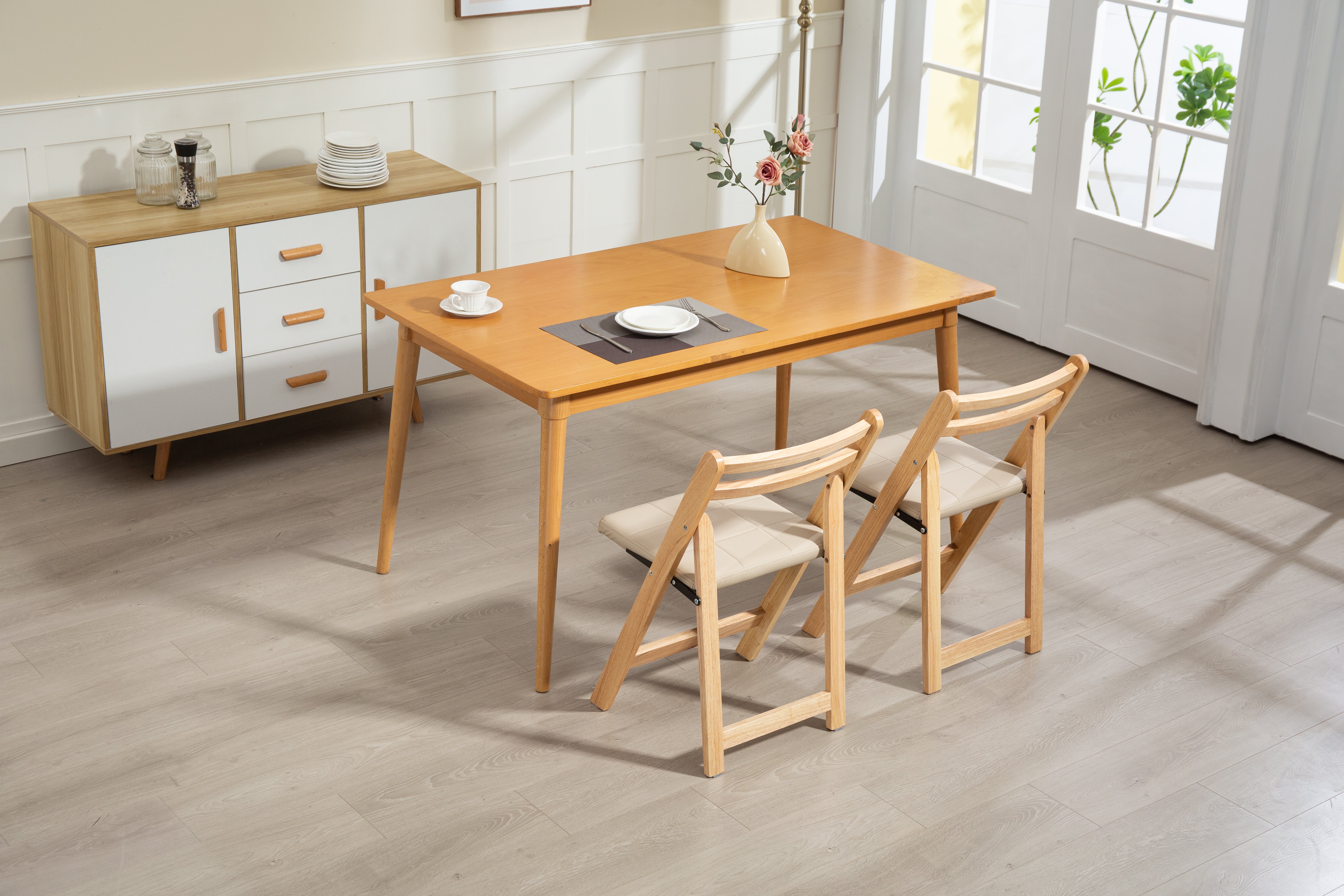 Folding Chair - Space-Saving Durable Design - Solid Wood