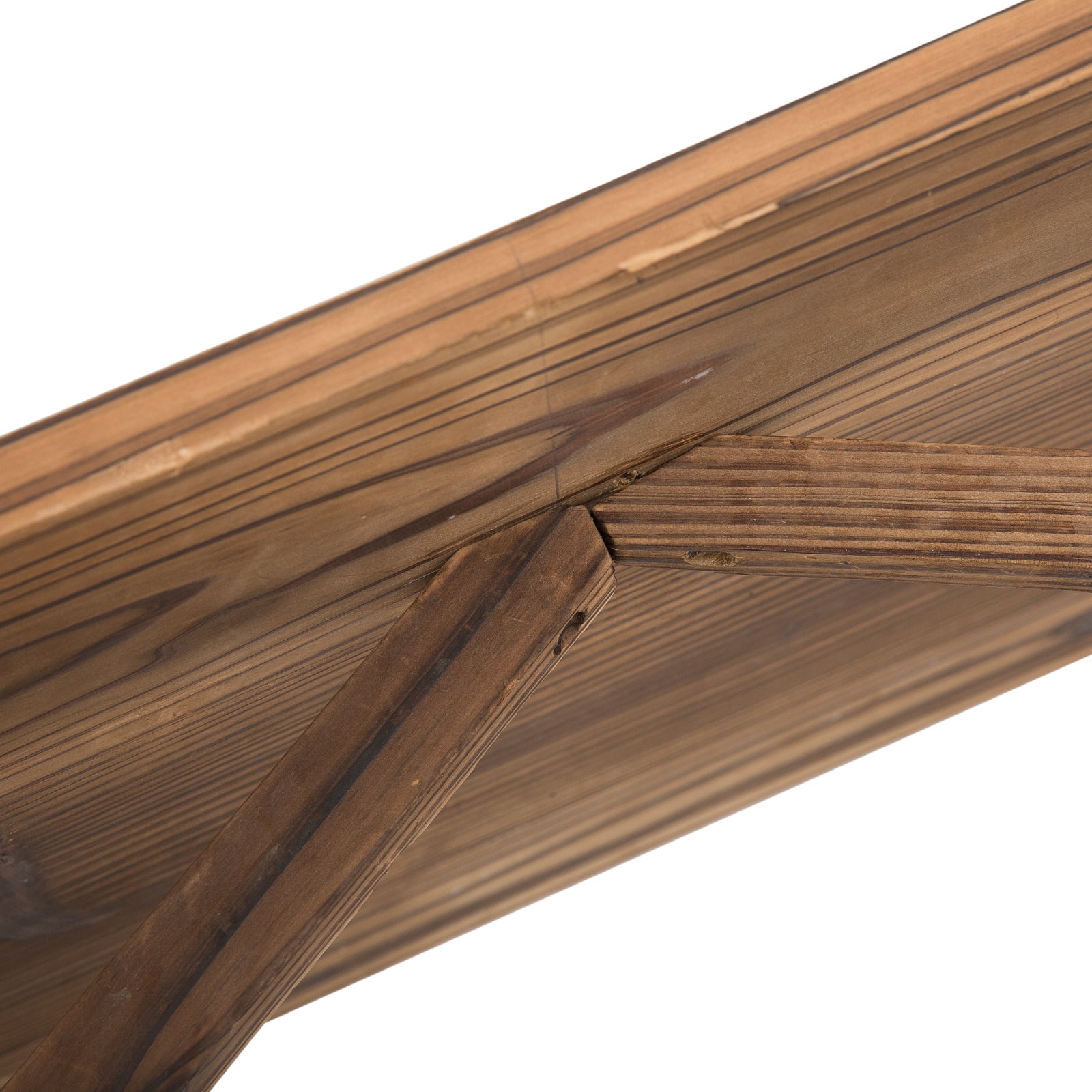 Garden Bench 2-Seater Rustic Wagon Wheel Design Solid Wood Brown