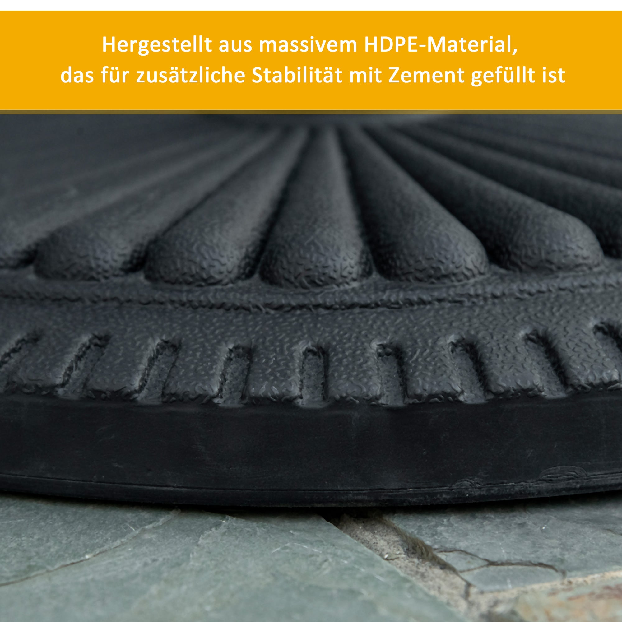 Parasol Base 14 kg Round Cement Ø49 cm for Garden & Terrace