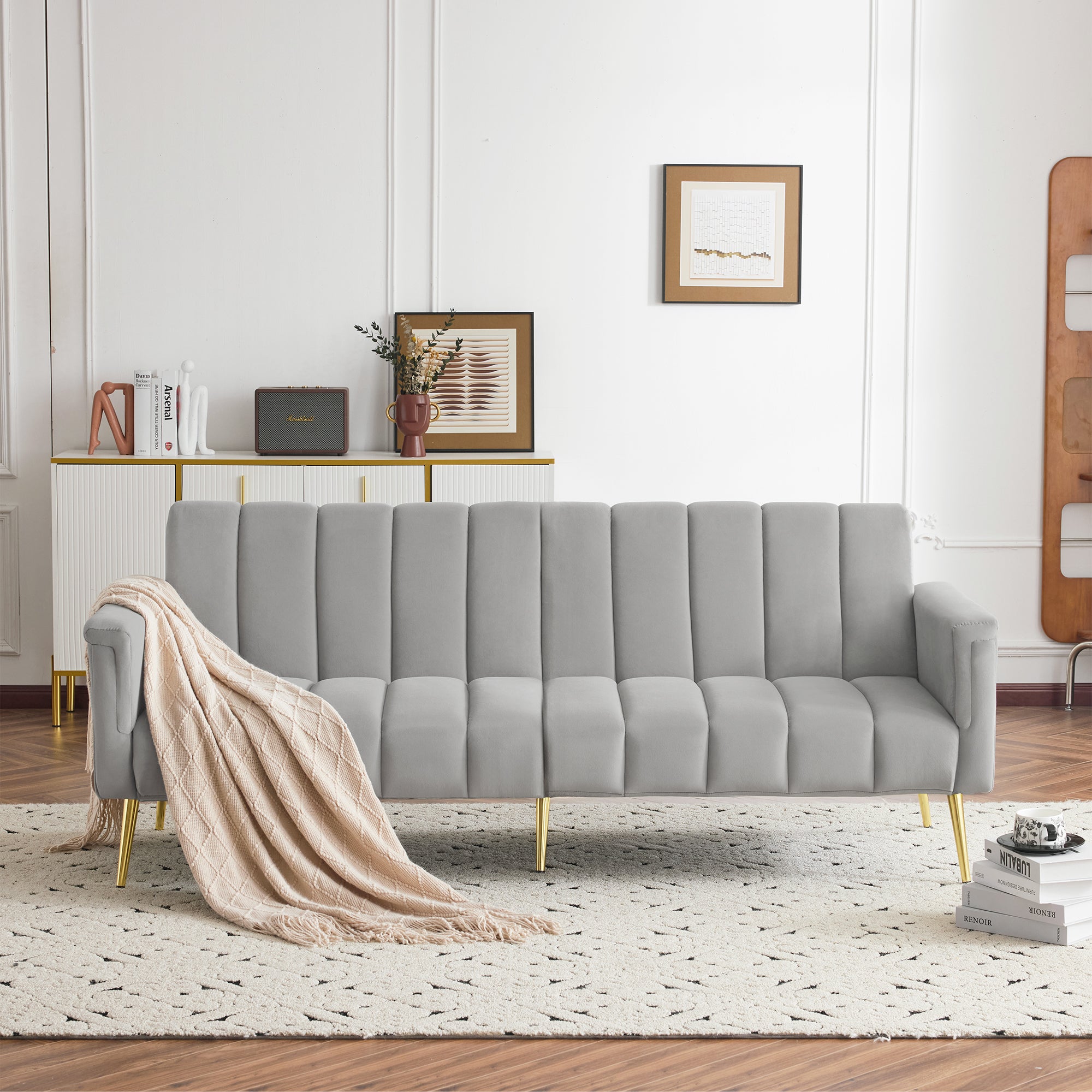 Sofa Bed, Modern Folding with Sleeping Function, Velvet