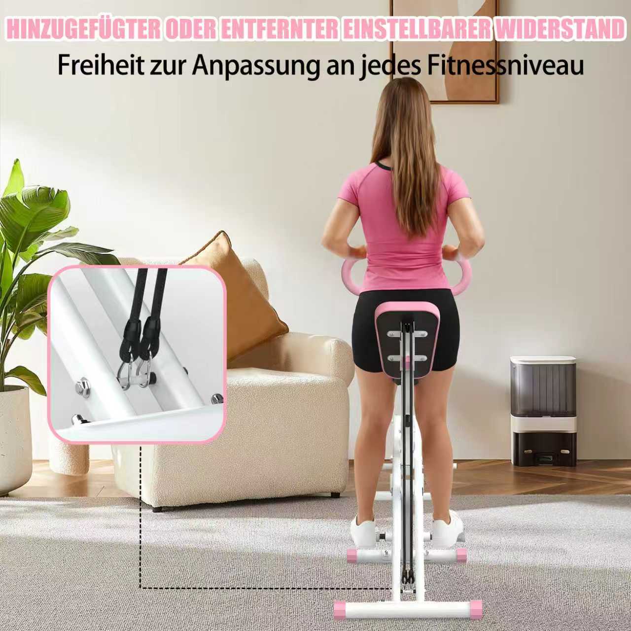 Squat Machine Foldable Glute Trainer Resistance Bands Home Use