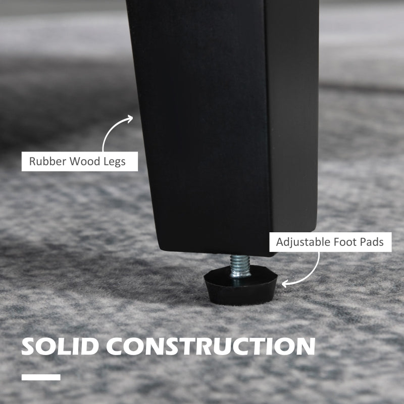 Linen-Look Boxy Armchair - Light Grey