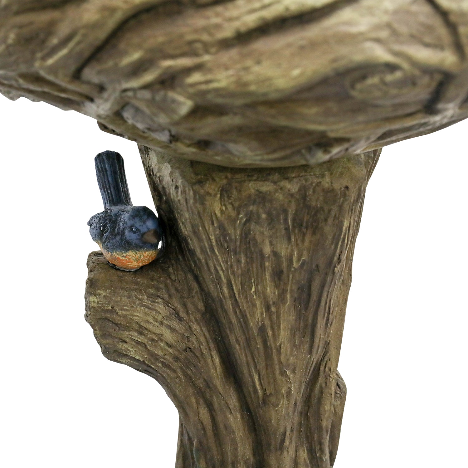 Birdbath Fountain, Concrete Wood Look, 65cm High