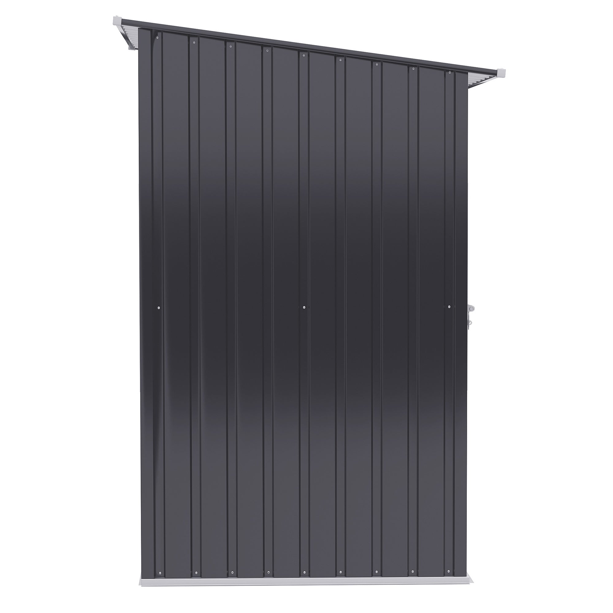 Garden Shed 1x1m Galvanized Steel Dark Grey