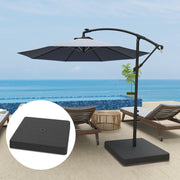 Parasol Base Weights, Waterproof Sand Fillable, Black Plastic
