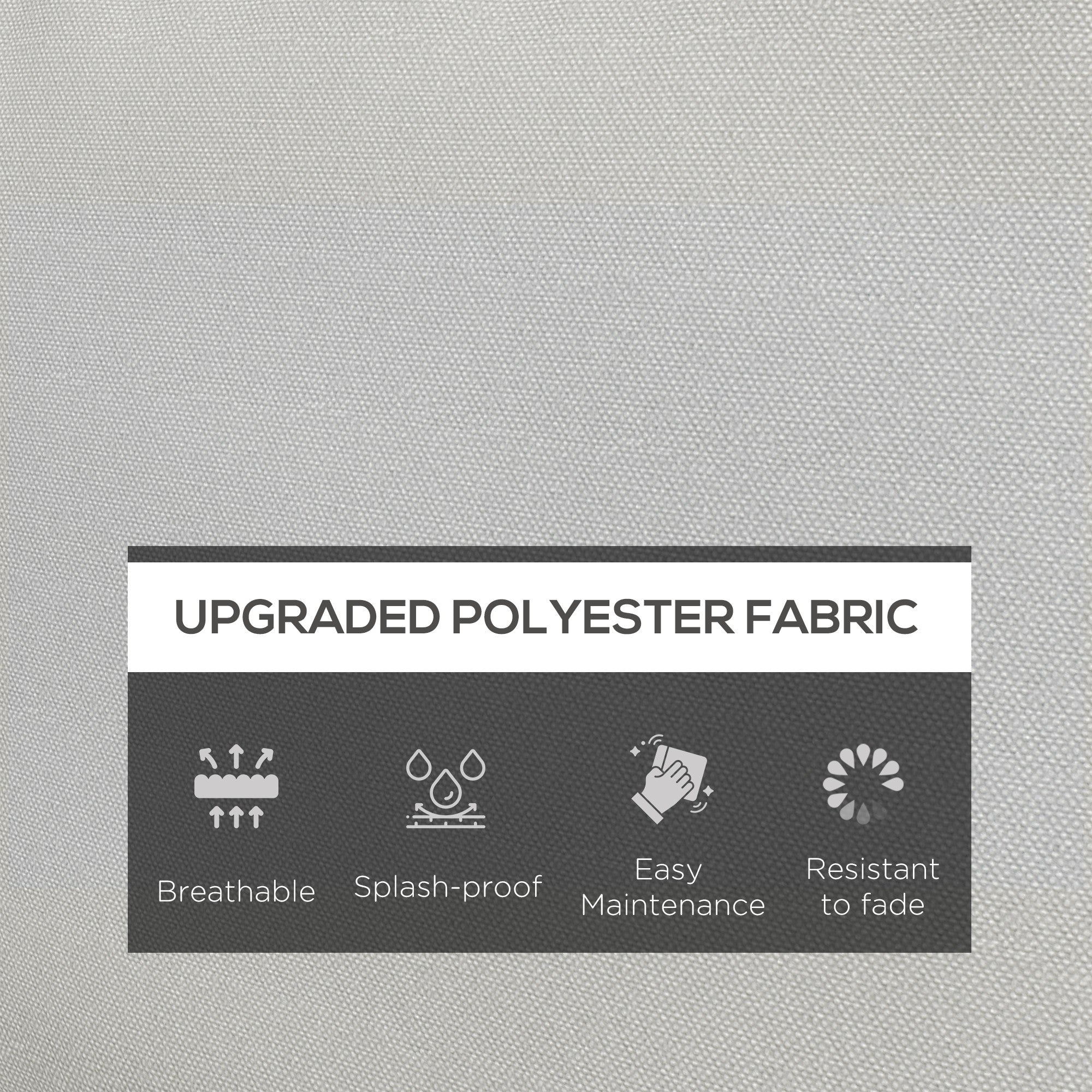 2 Seater Cushion Set Replacement, Patio Chair Cushions for Indoor Outdoor, Light Grey