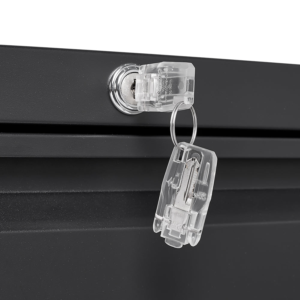 File Cabinet 2 Drawer Metal Lateral Locking Legal/Letter/A4 - Black