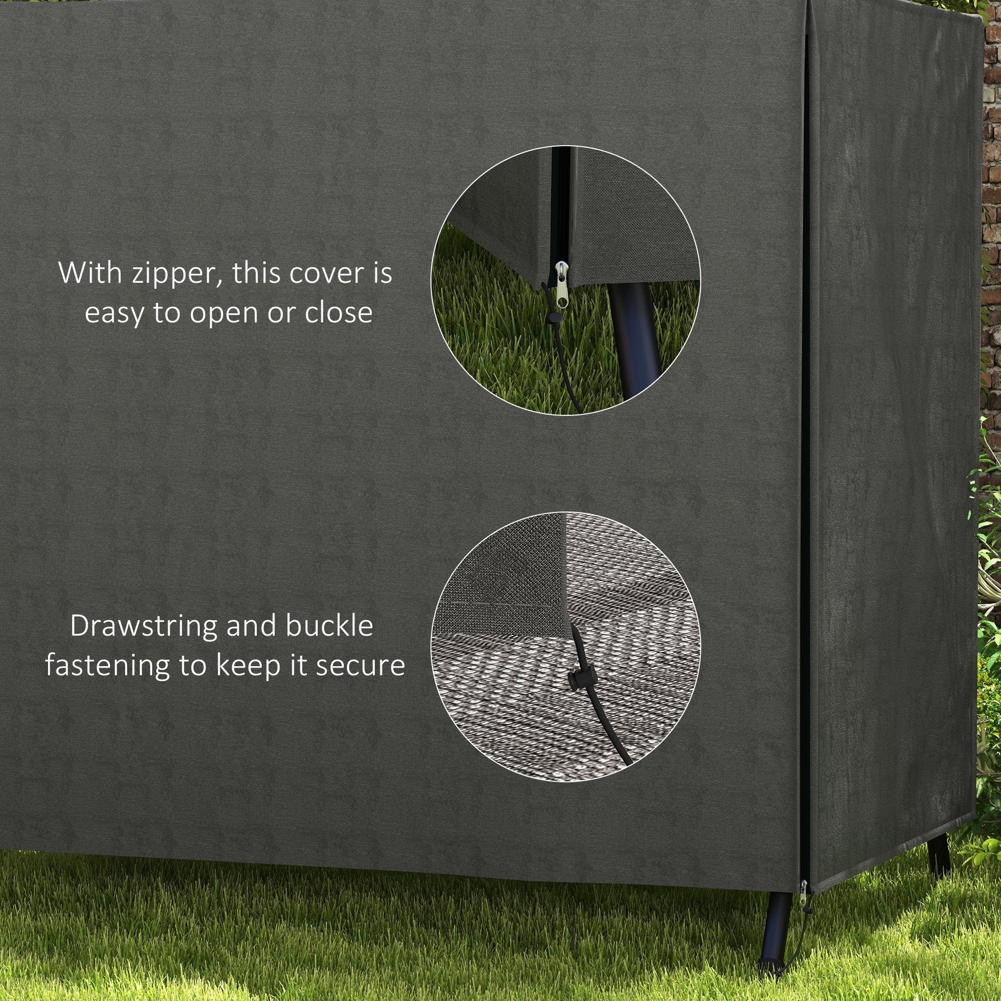 Three-Seater Swing Chair Protective Cover, 152 x 177cm, Grey