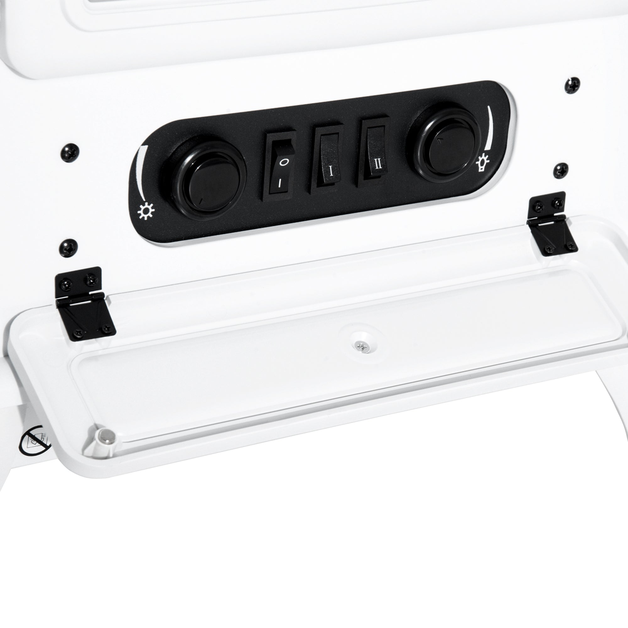 Electric Fireplace, Flame Effect 950/1850W Overheating Protection, White