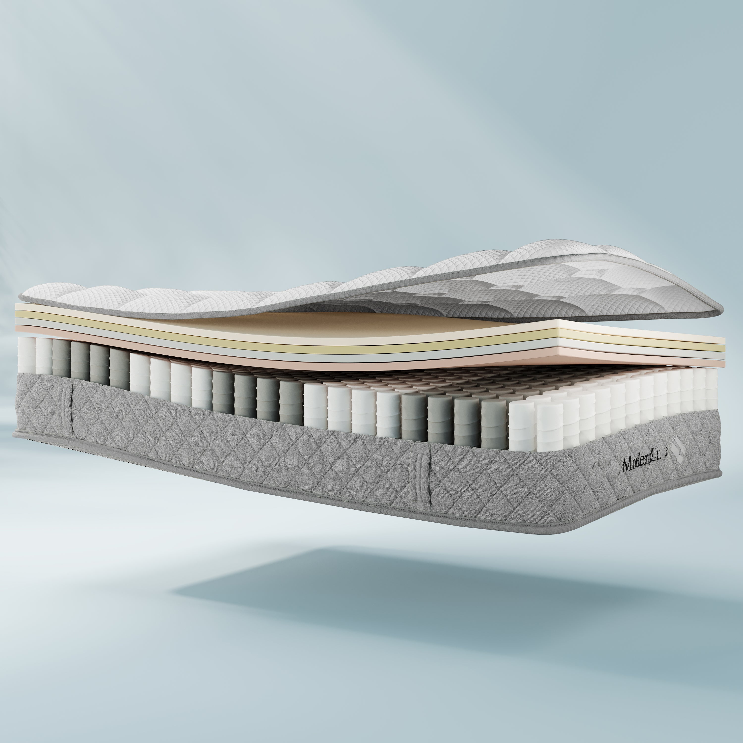 Orthopedic cold foam mattress 120x200 cm 7-zone pocket spring core H3 medium firm OEKO-TEX certified 20 cm height 4 handles vacuum packed