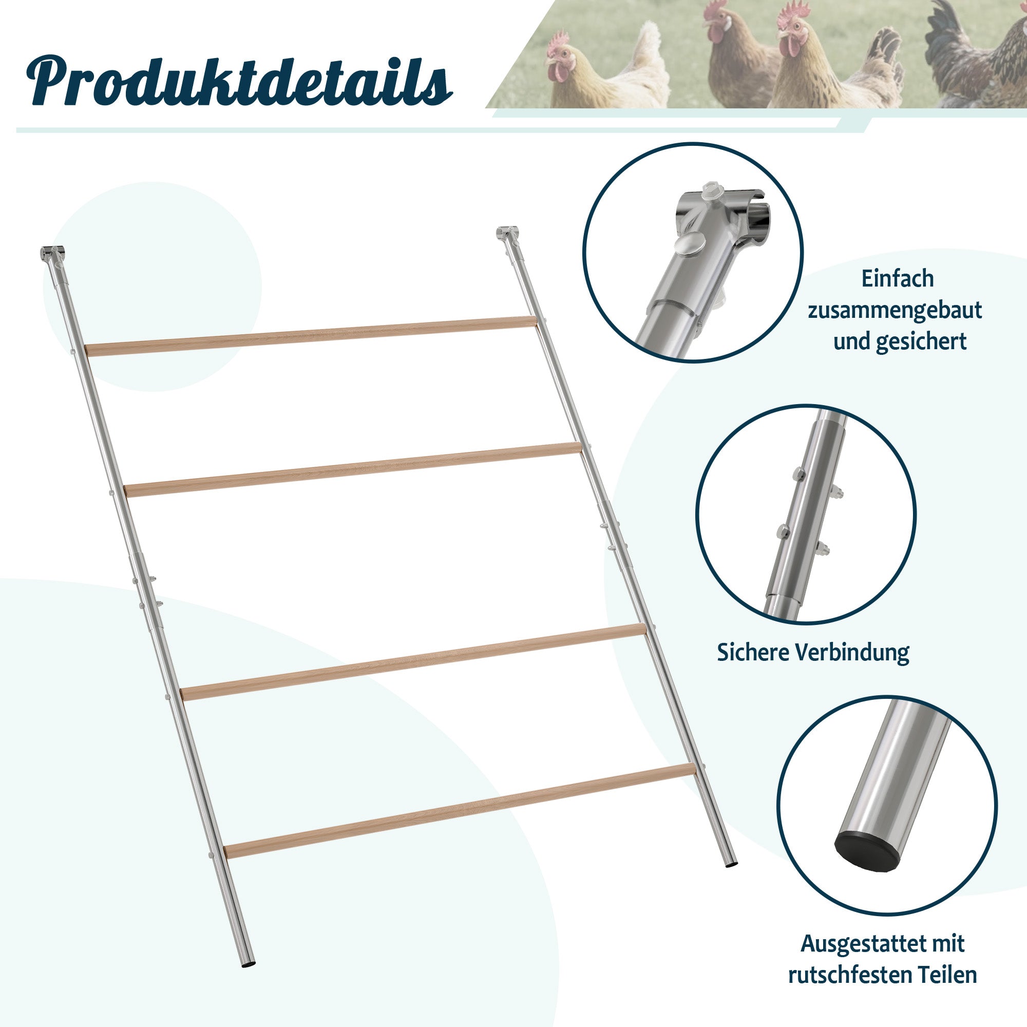 Chicken Coop - Run, Ladder, Secure, Weatherproof