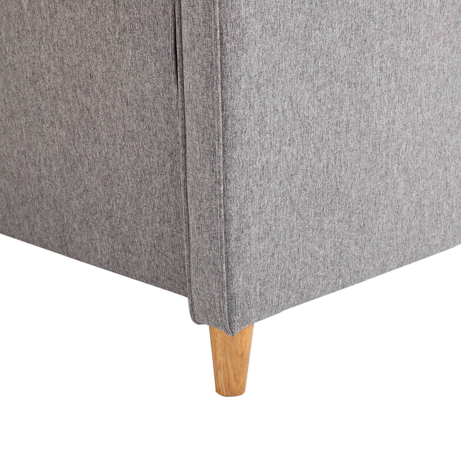 Double Sofa, Removable Cushions, Linen Light Grey