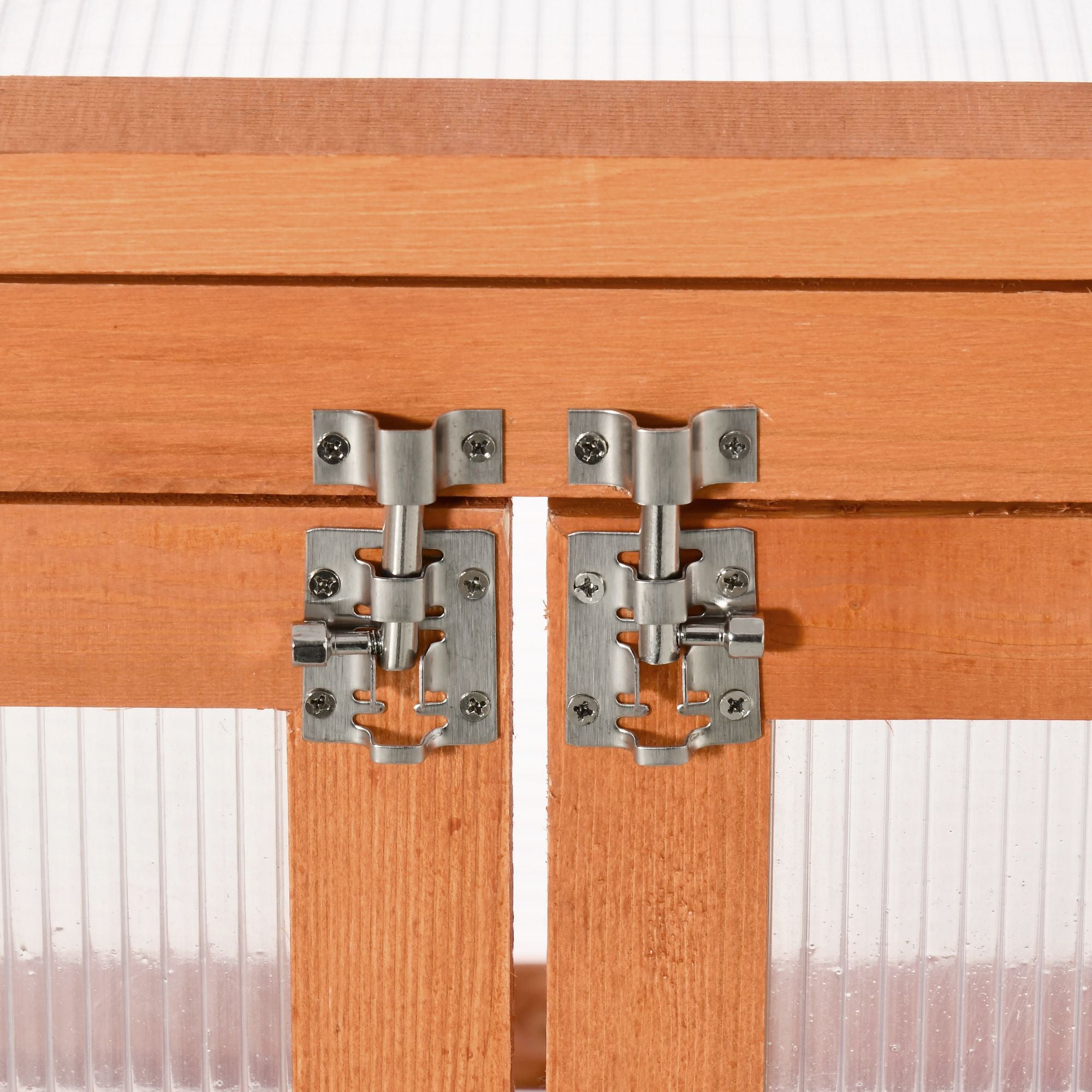 3-Tier Greenhouse Cold Frame with Storage Shelf, Wood Orange