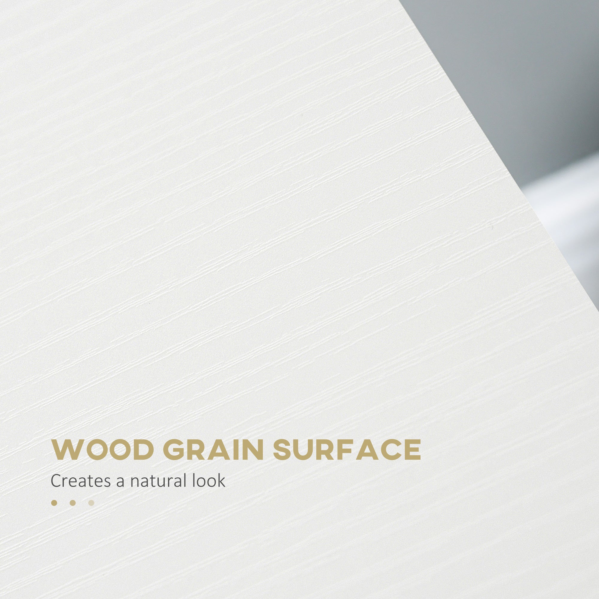 Modern Computer Desk Small Writing Desk Storage Shelf White Wood Grain