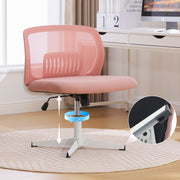 Armless Office Chair, Reading Chair, Rocking Function, Height Adjustable, 360° Rotatable