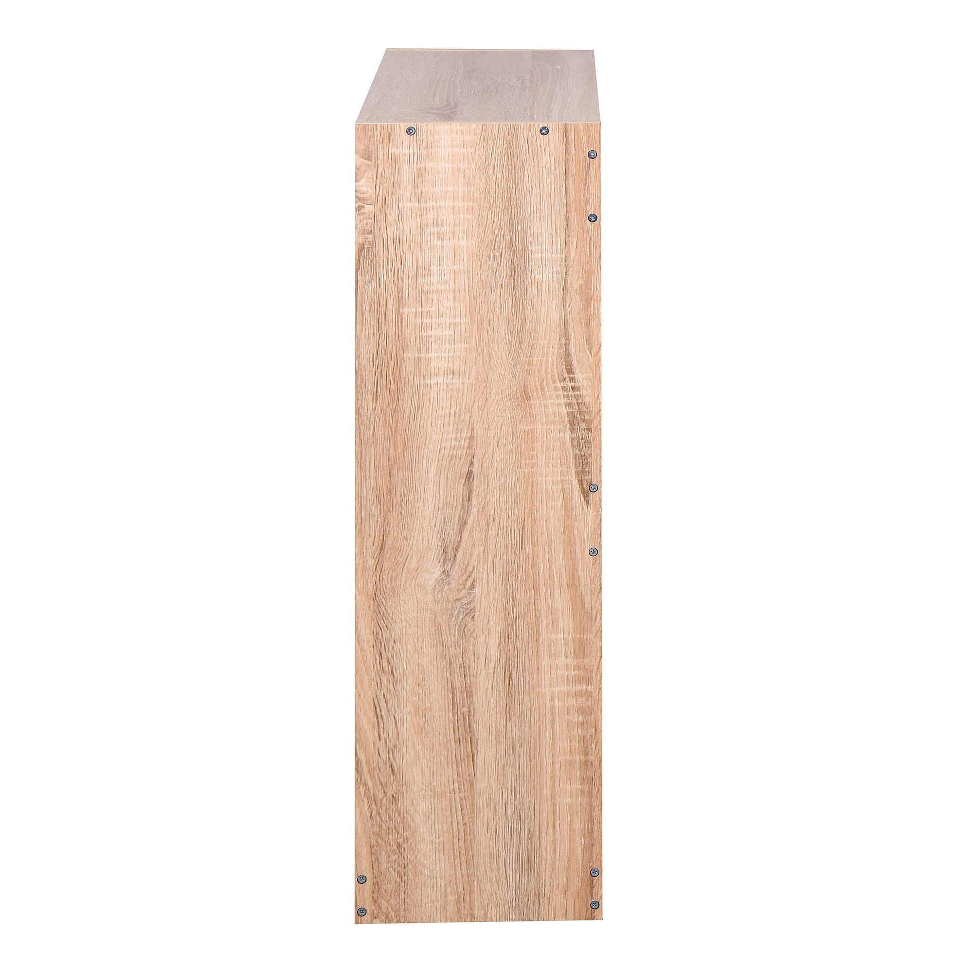 Wooden Shoe Cabinet, 2 Hinged Doors Entryway Storage, Vintage Wood Grain