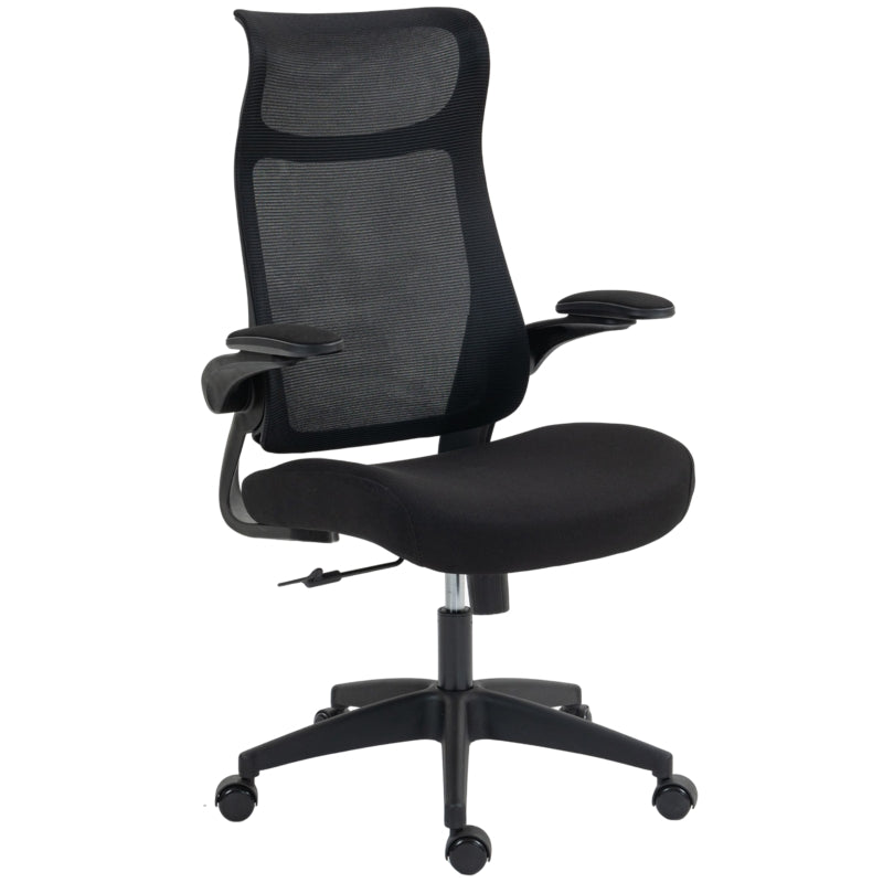 Ergonomic Office Chair with Mesh Back, 3D Armrests, Headrest & Tilt - Black