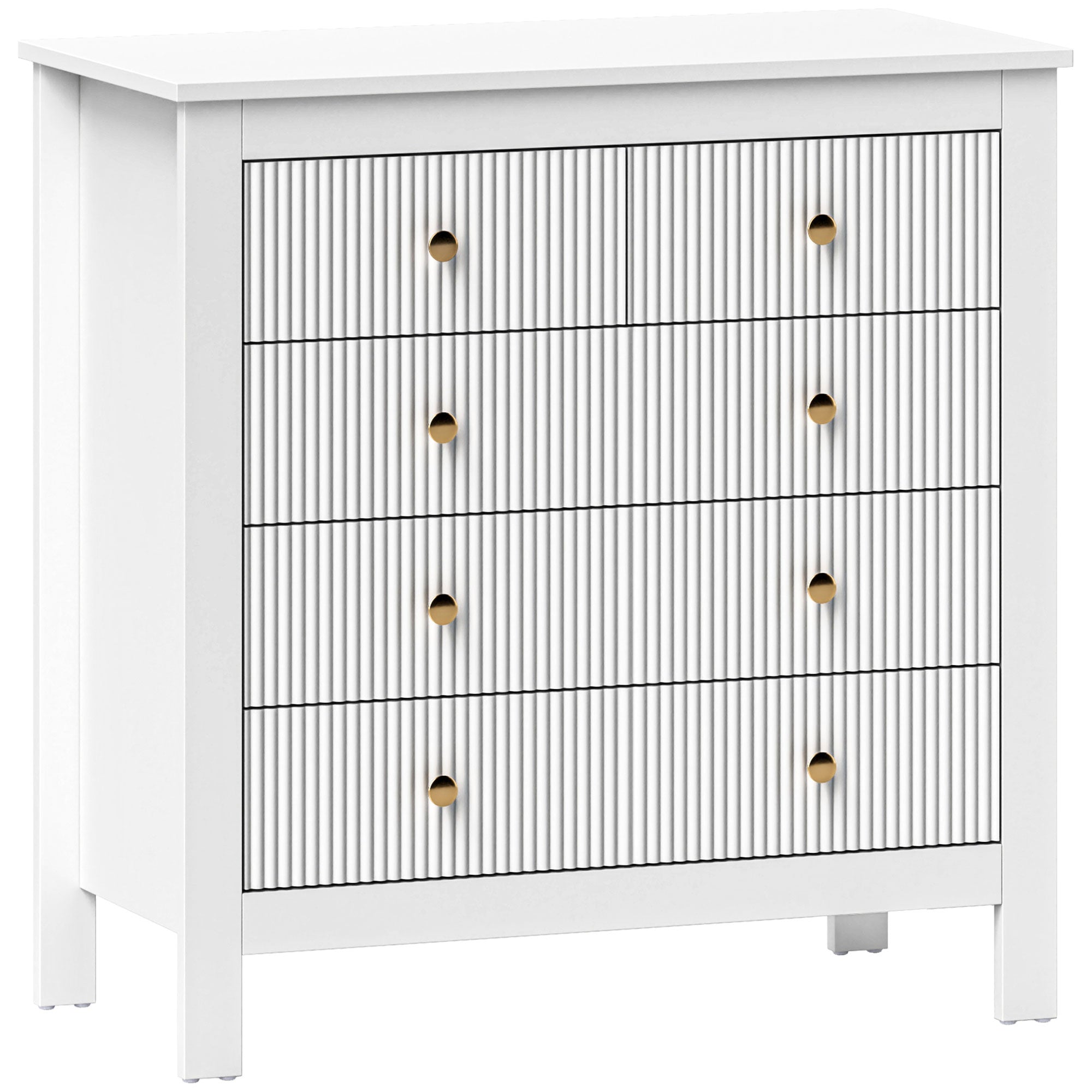 Chest of Five Drawers - White