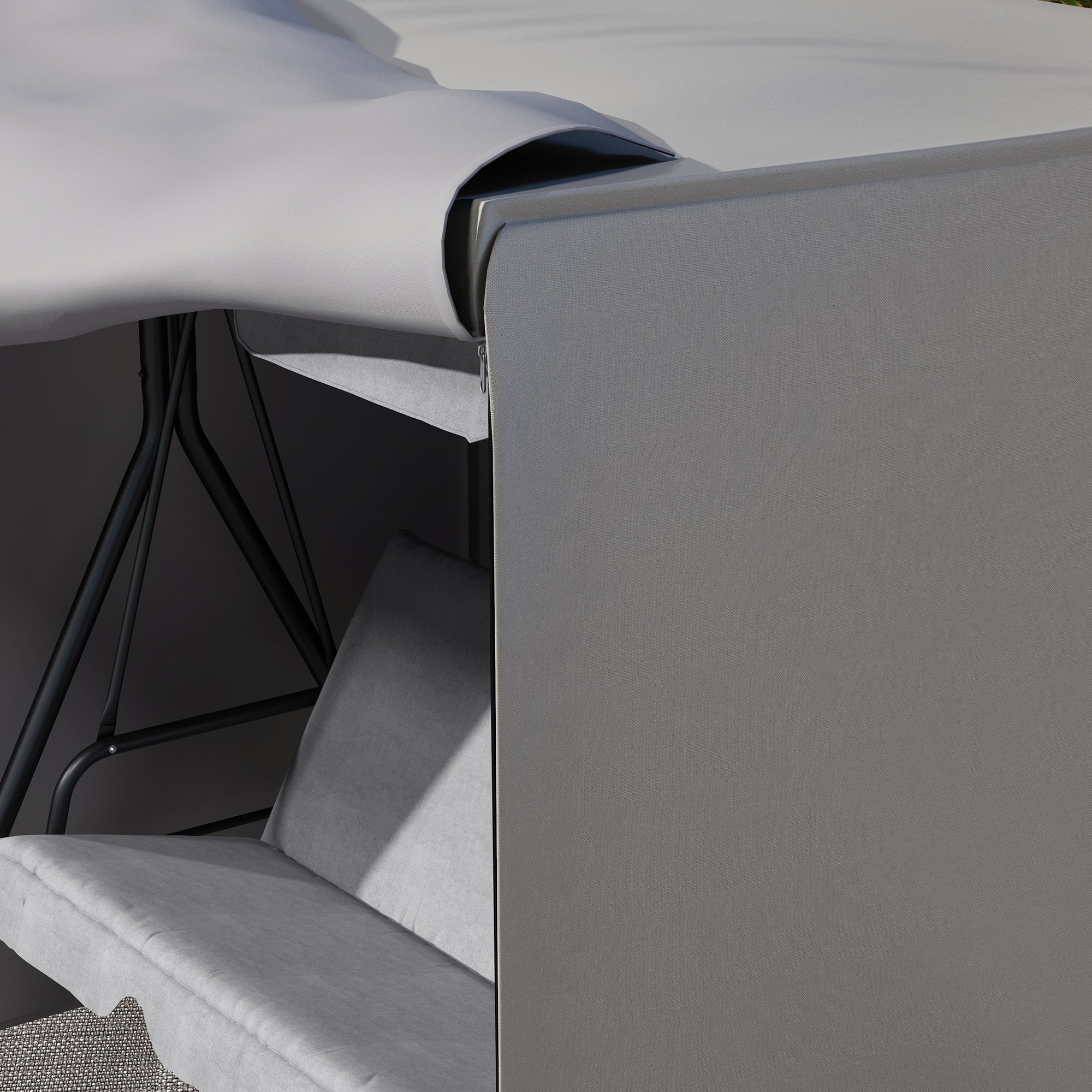 Three-Seater Swing Chair Protective Cover 152 x 177cm Light Grey