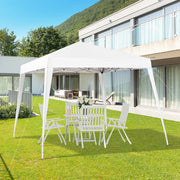 Folding Pavilion 2.4x2.4m Party Tent UV Protection Portable, Steel White