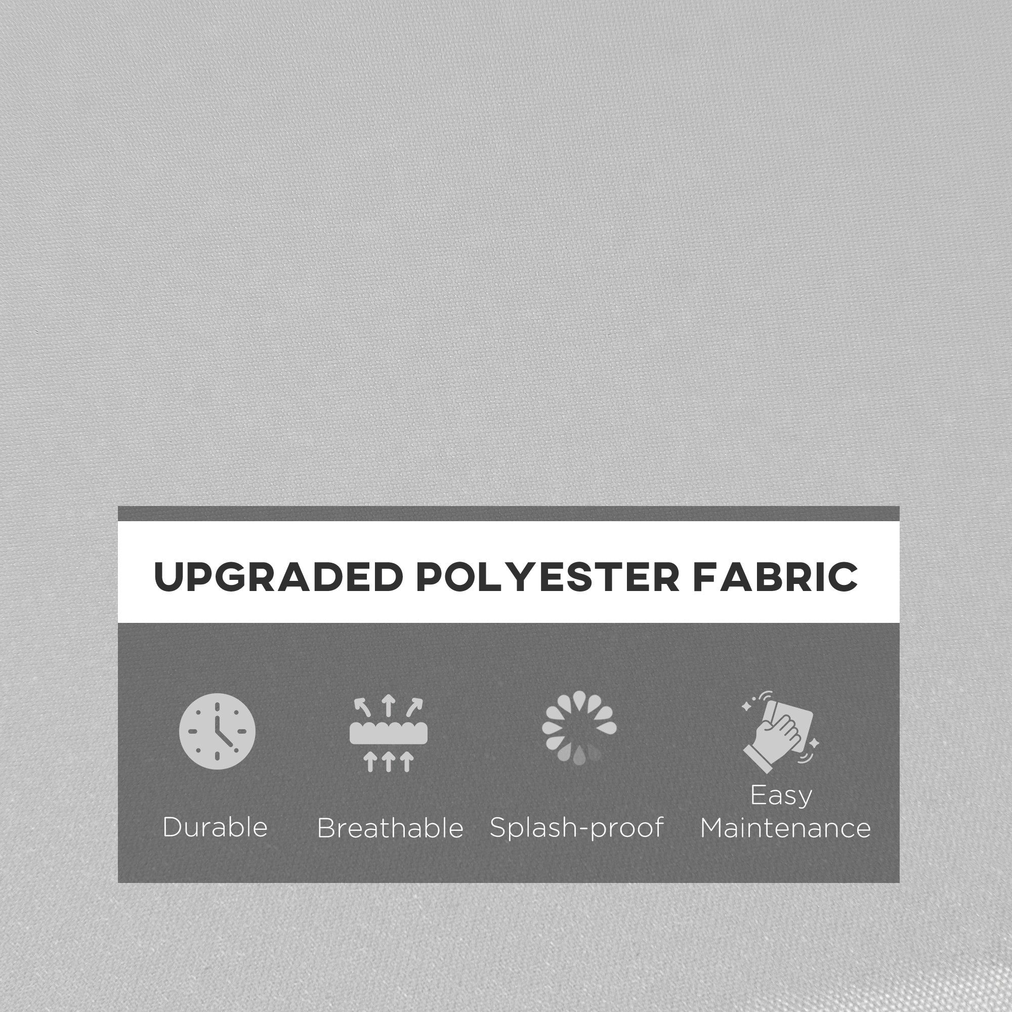 Outdoor Seat Cushion 3 PC Set for Rattan Furniture, Grey