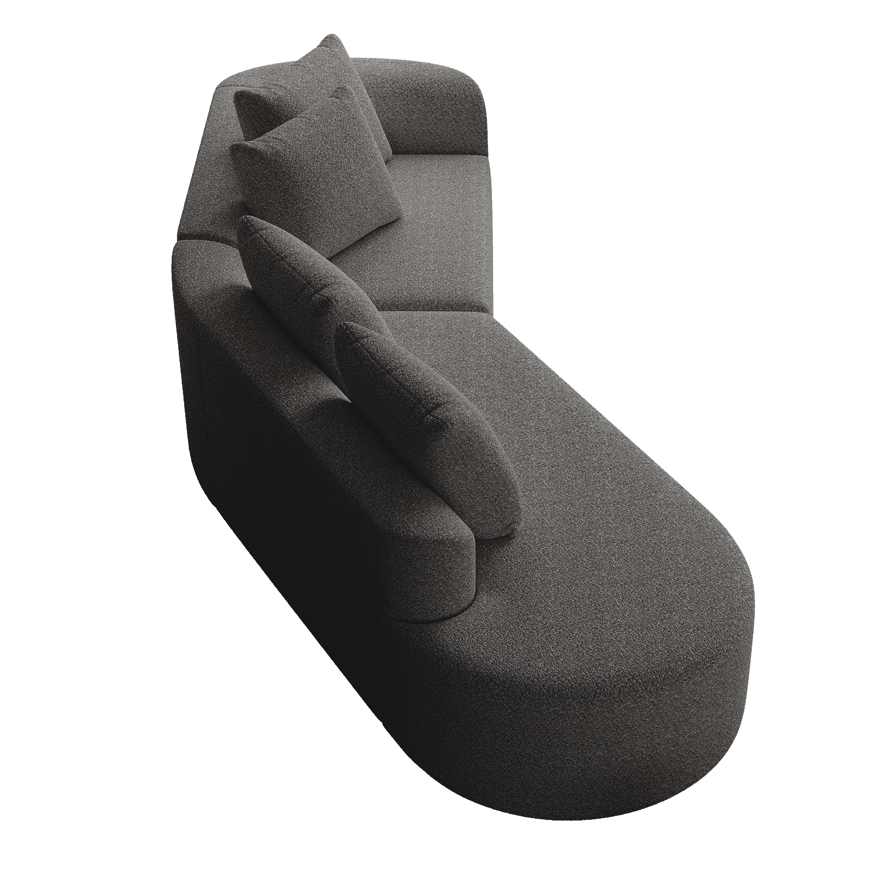 Chenille Sofa, Modern Oversized Corner, 4-Seater, Deep & Wide Seat, Cloud, Chenille