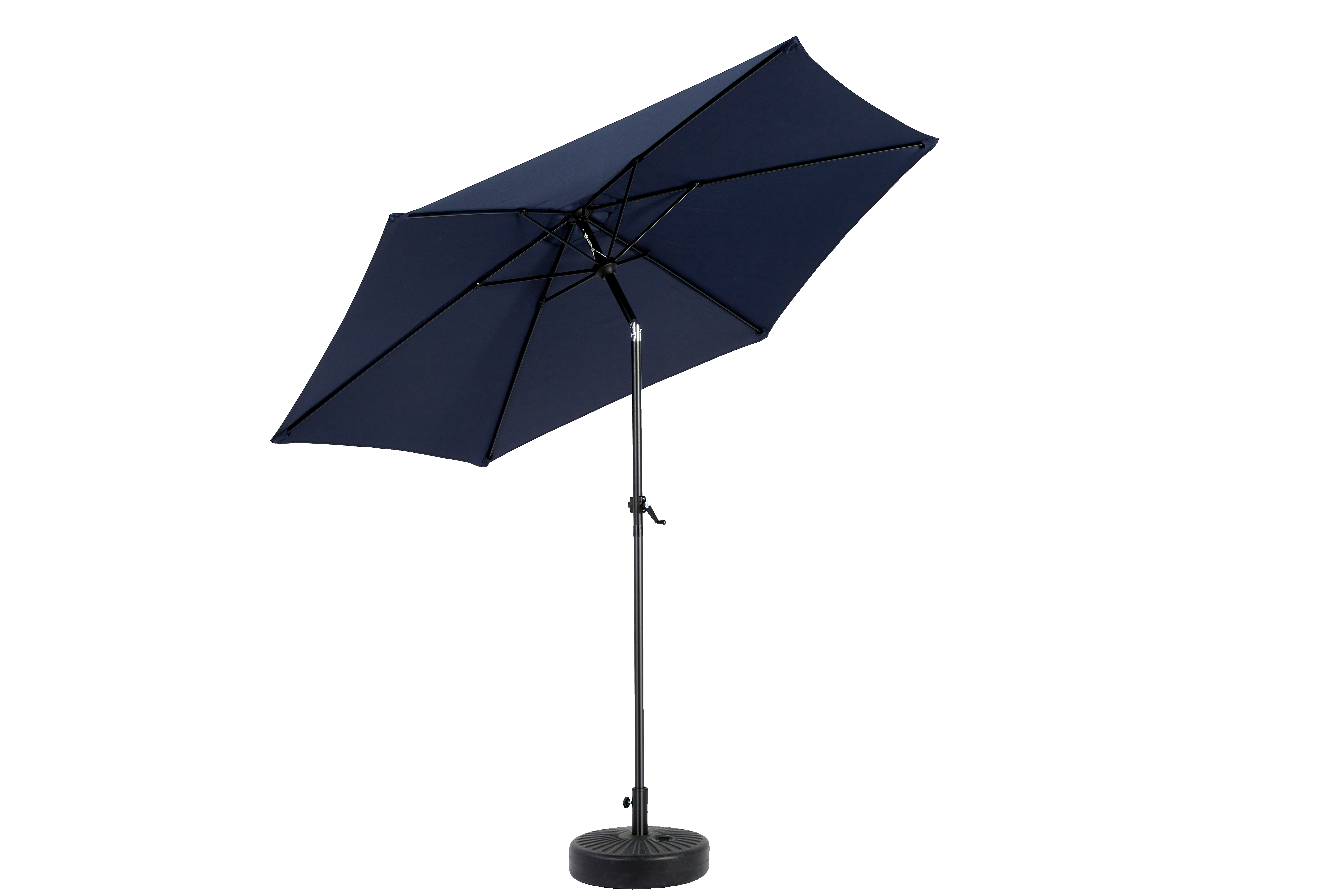 9 Ft Double Sided Outdoor Umbrella Rectangular Large with Crank, Navy Blue