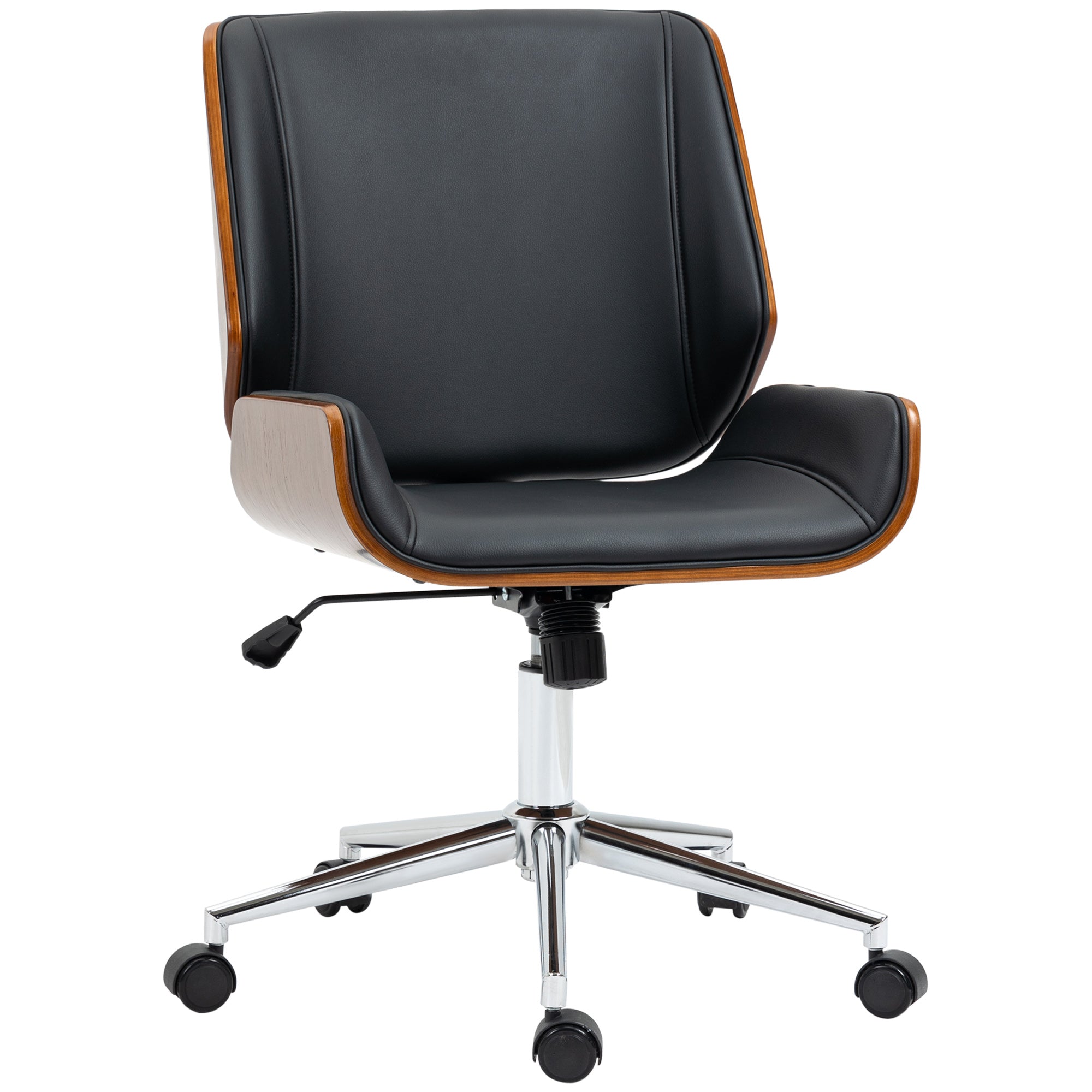 Vinsetto Office Chair, Height-Adjustable Swivel Tilt, Black