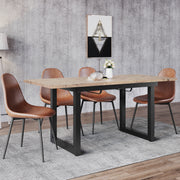 Extendable Dining Table 140/180cm Rectangular Industrial Foldable - Oak Look/Black