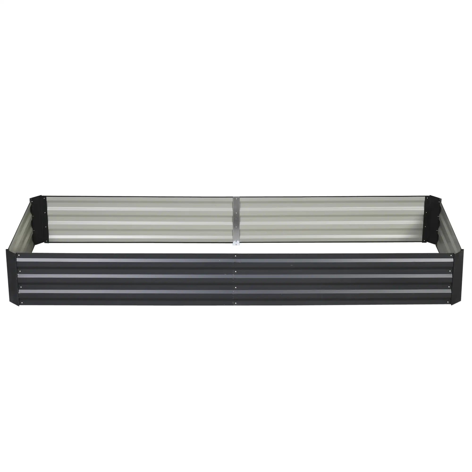 Raised Garden Bed, Open Base Easy Assembly Steel, Grey