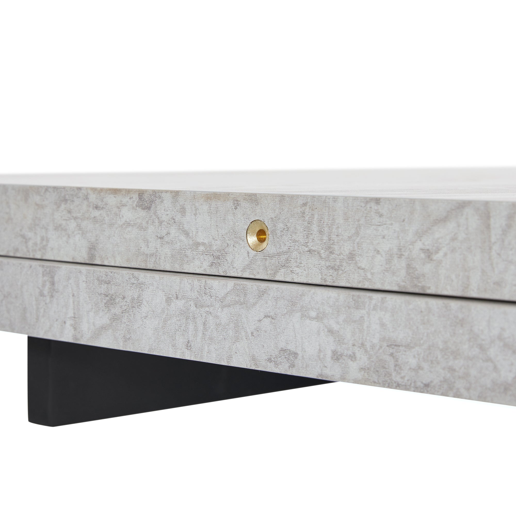 Telescopic Dining Table Extendable 99-159cm Pedestal Legs - Grey