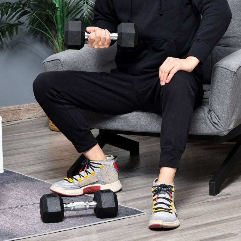 Hex Dumbbells Set 2x6kg for Weight Lifting, Rubber