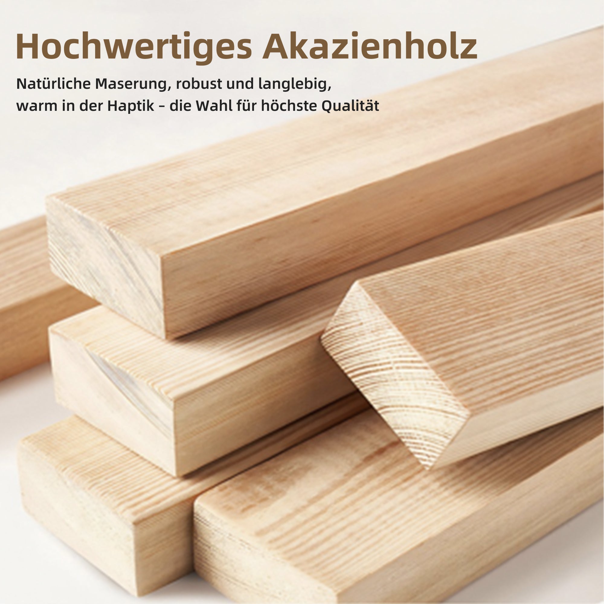 Garden Dining Set with 1 Table and 6 Chairs, Solid Wood and Beige