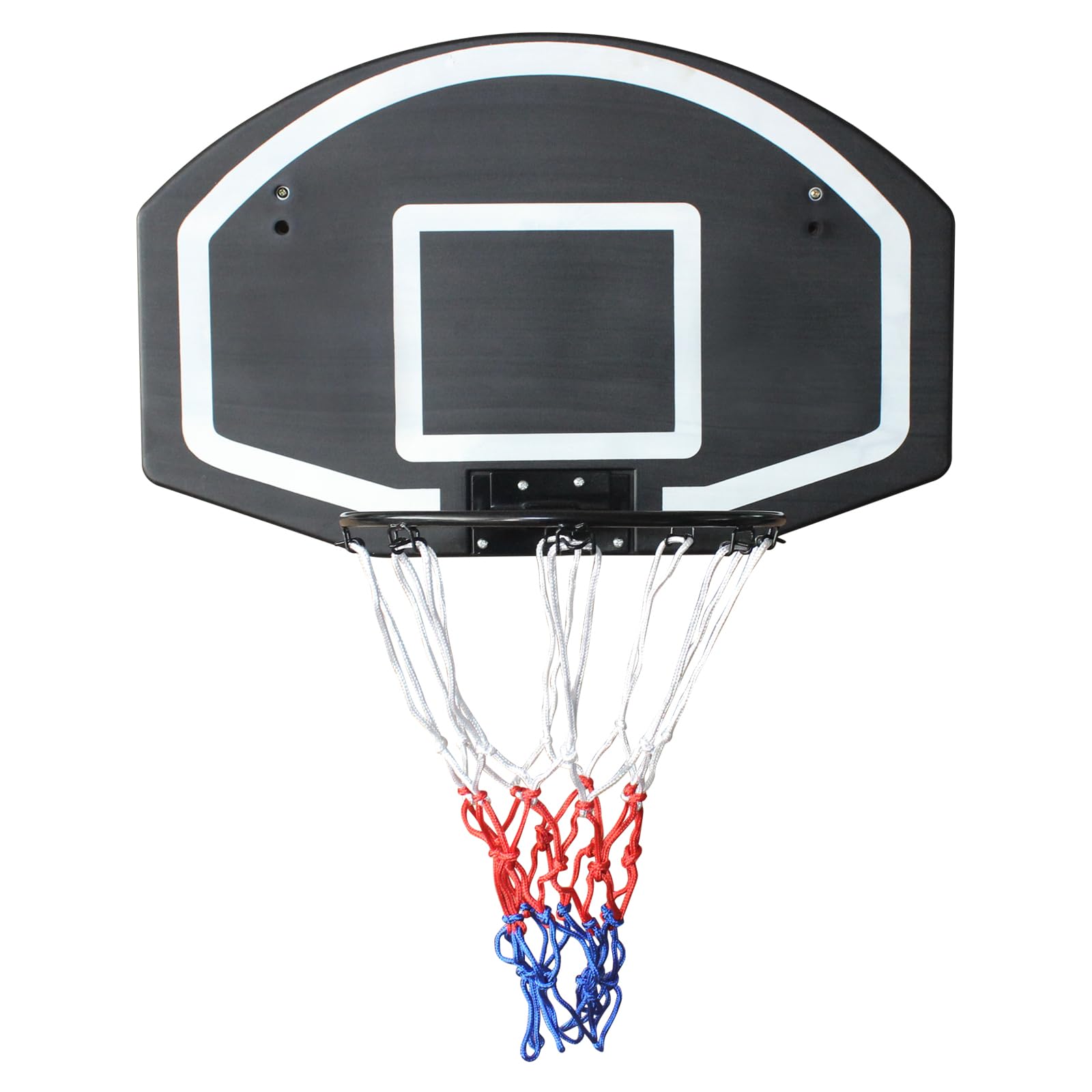 Door Wall-Mounted Basketball Hoop, 72.4CM x 45.72CM Large Backboard, Shatter-Proof, Black