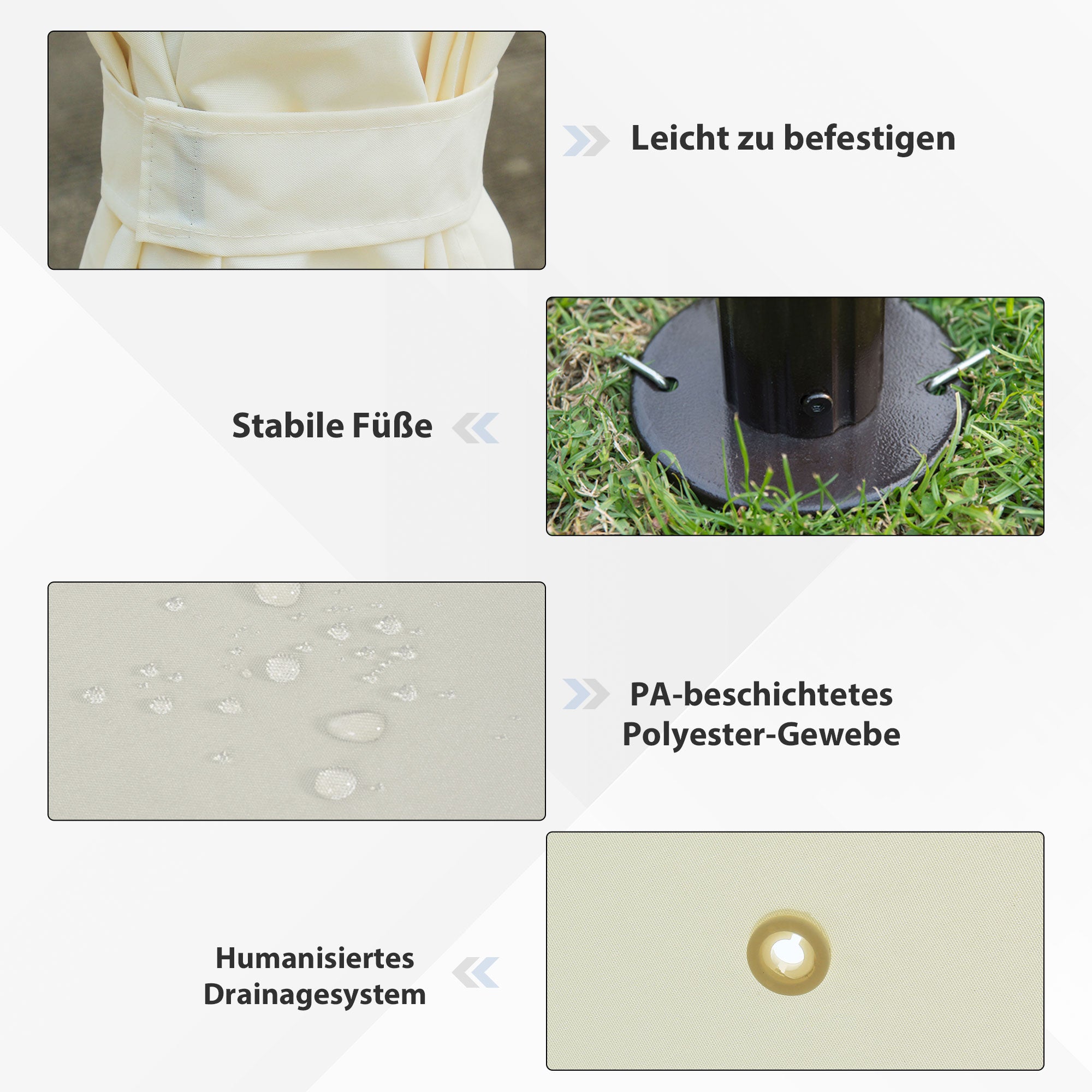 Luxury Pavilion Garden Pavilion 3x4 m, Party Tent Marquee, Cream