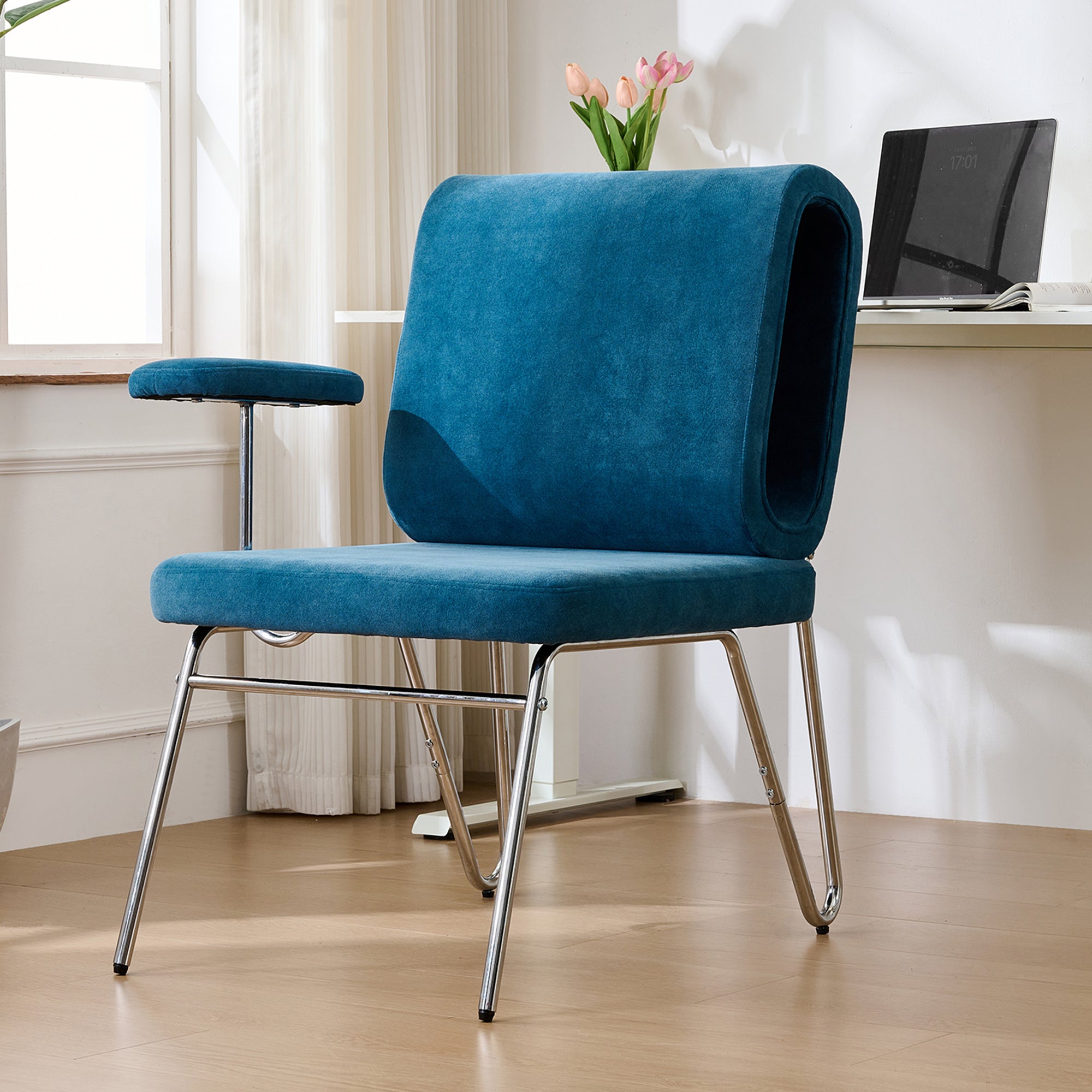 Office Chair with Integrated Cat Bed, Scratch-Resistant, Armchair