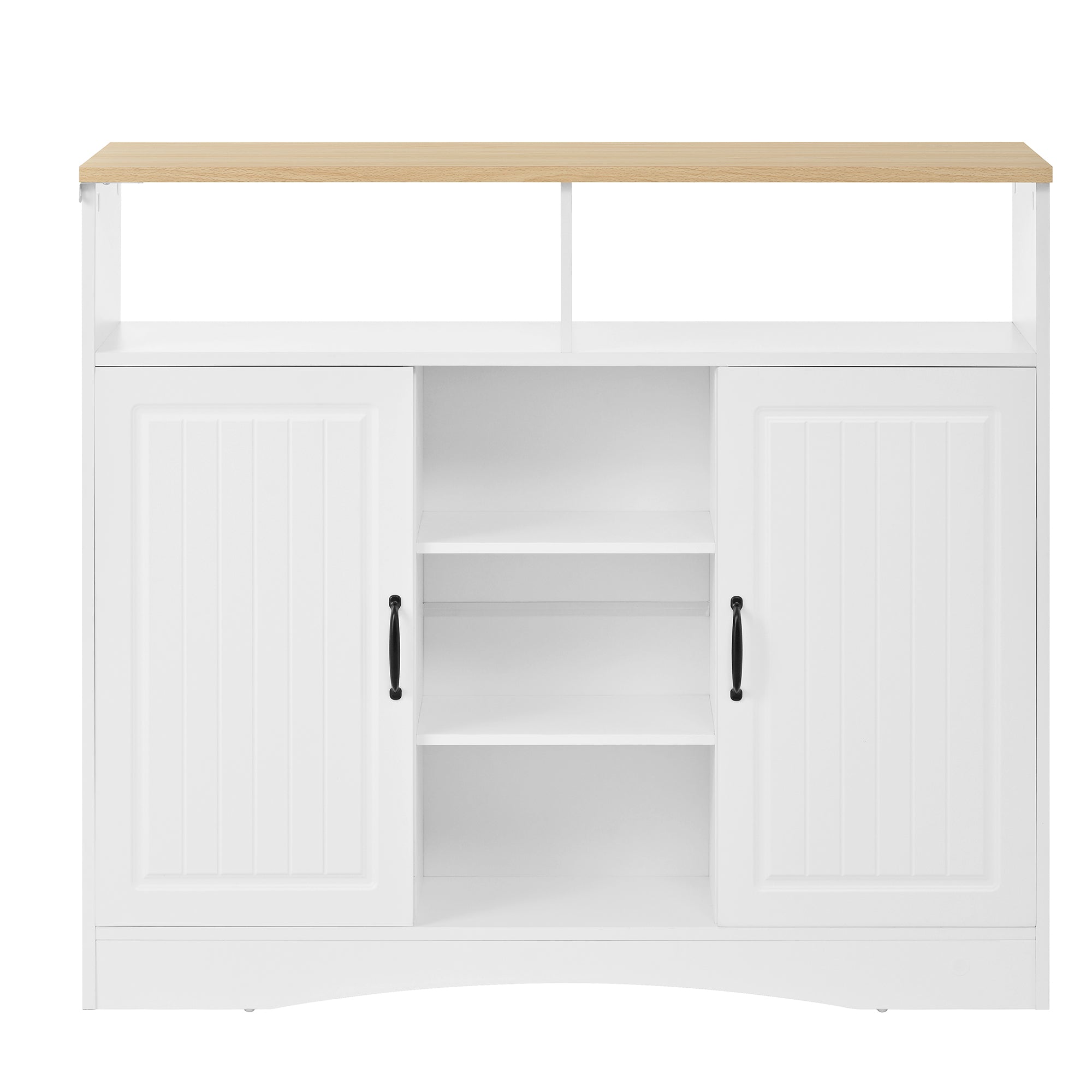 Kitchen Island on Wheels Extendable Dining Area Storage with Chairs - White