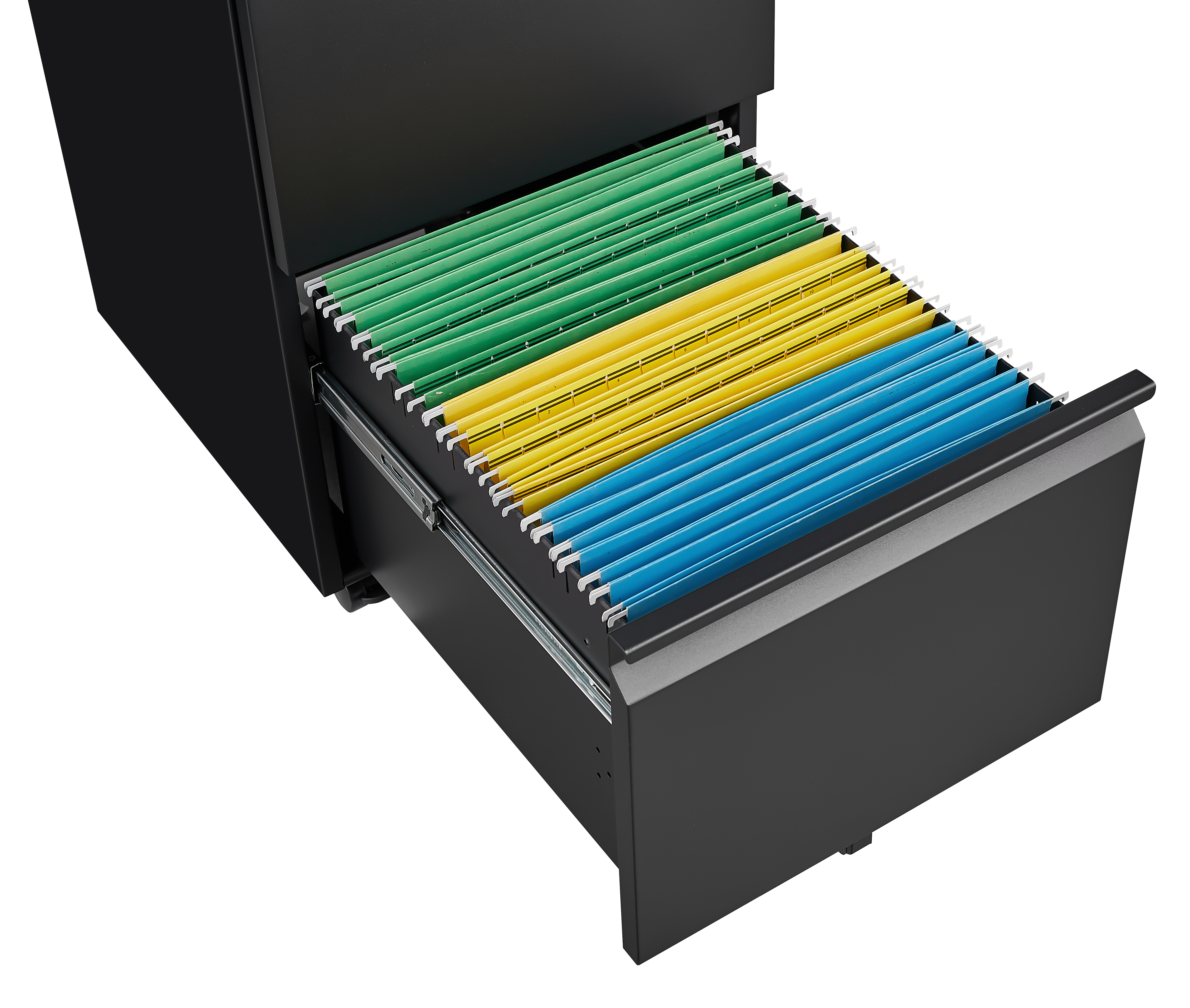 File Cabinet 2 Drawer Lock Rolling Under Desk Legal/Letter/A4 Metal Black