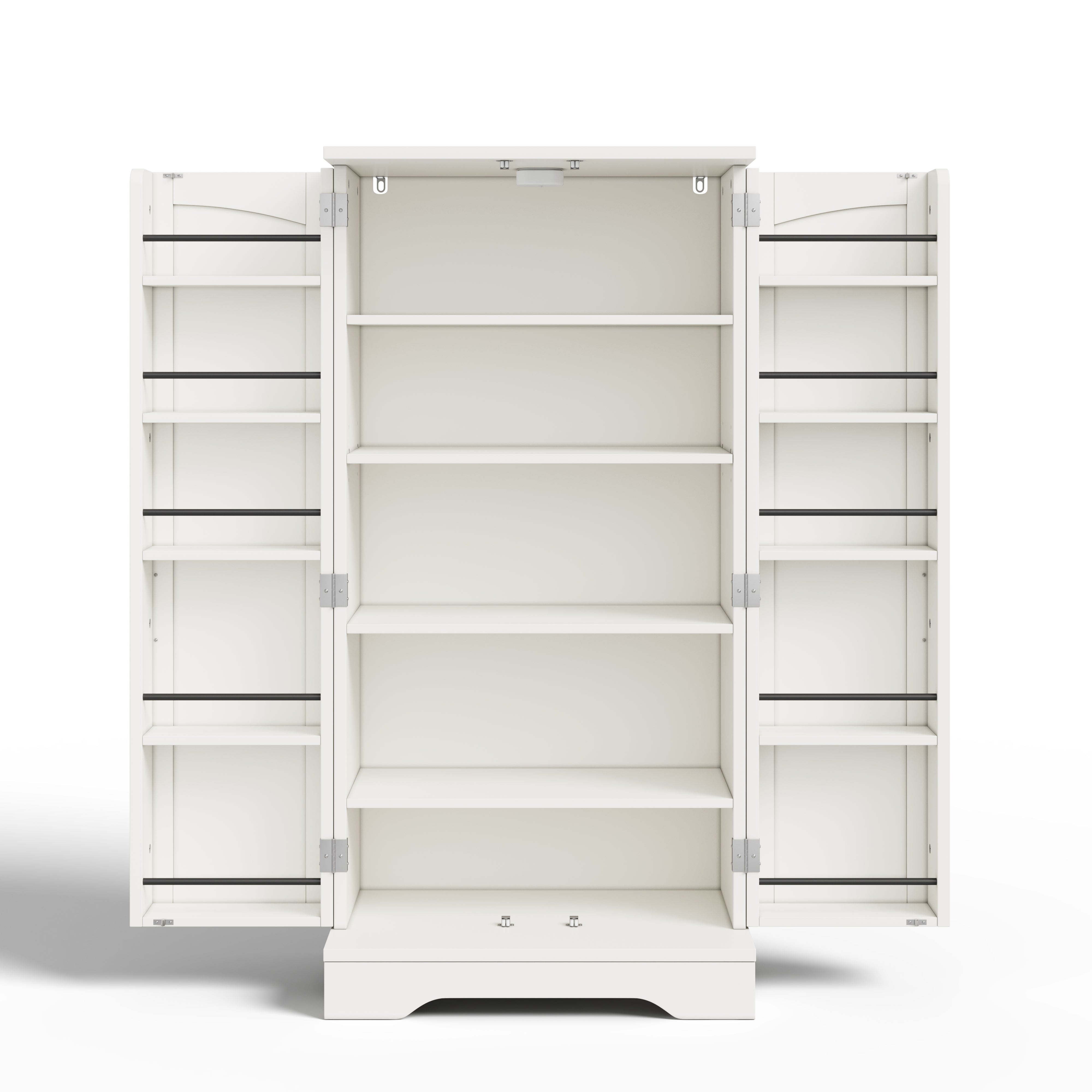 Kitchen Cabinet 120x60x40cm LED Sensor Light 2-Door Adjustable Shelves - White