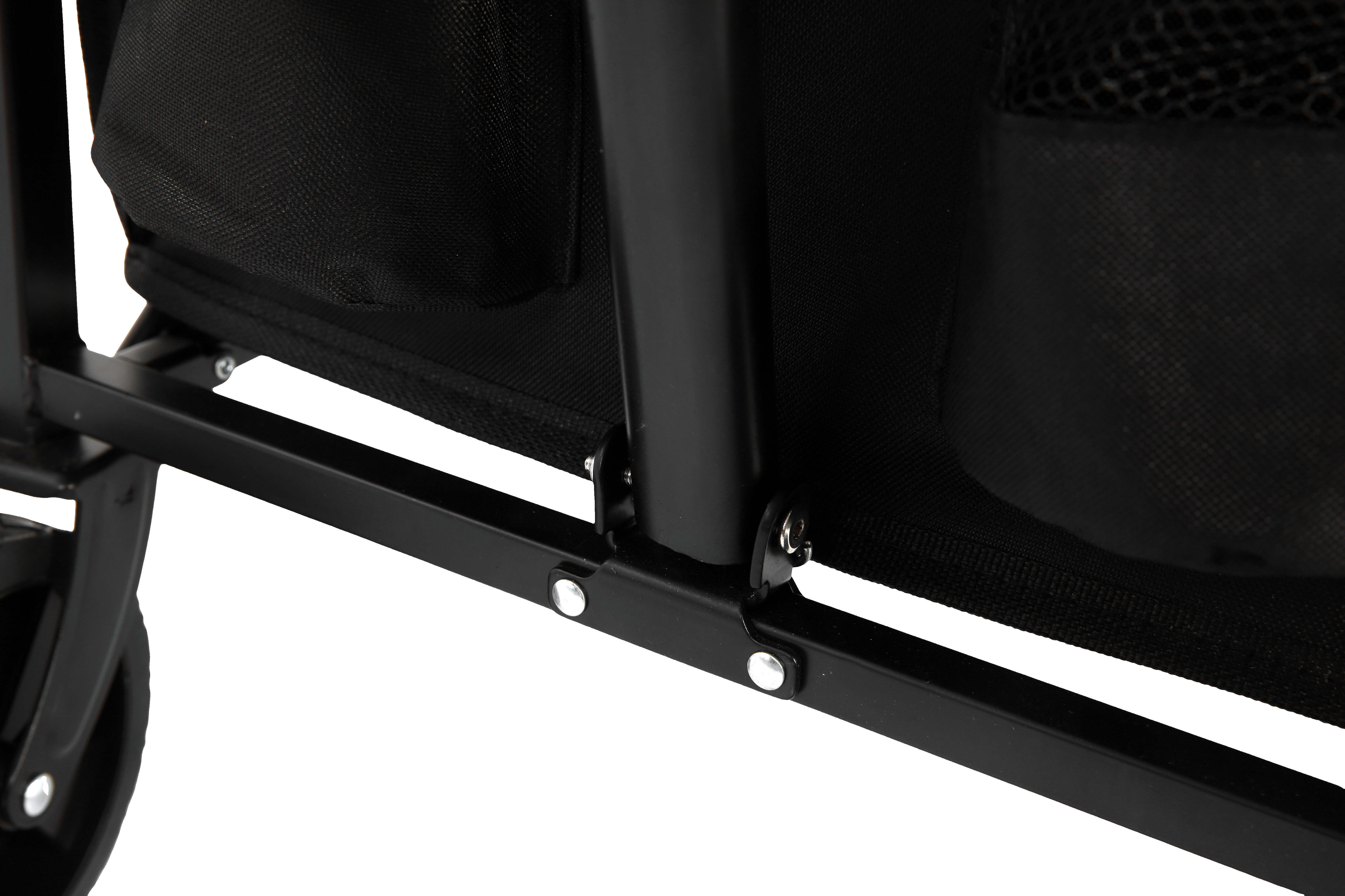 Lightweight Portable Folding Beach Wagon - Heavy Duty Utility Cart with Wheels, Large Capacity, Black